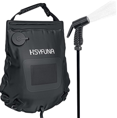 HSYFUNA Solopvarmet Campingbruser, 20 L. m/ temperaturvisning